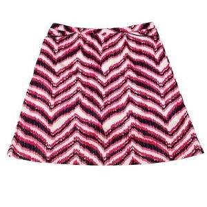 Monterey Club Athletic Chevron Zebron Print Golf Tennis Skort Skirt